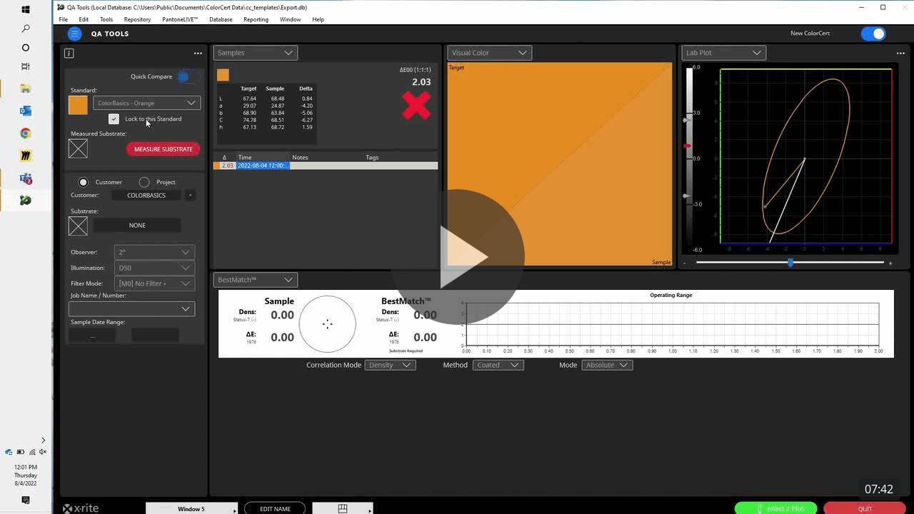 X-Rite eXact 2: Integracja z ColorCert